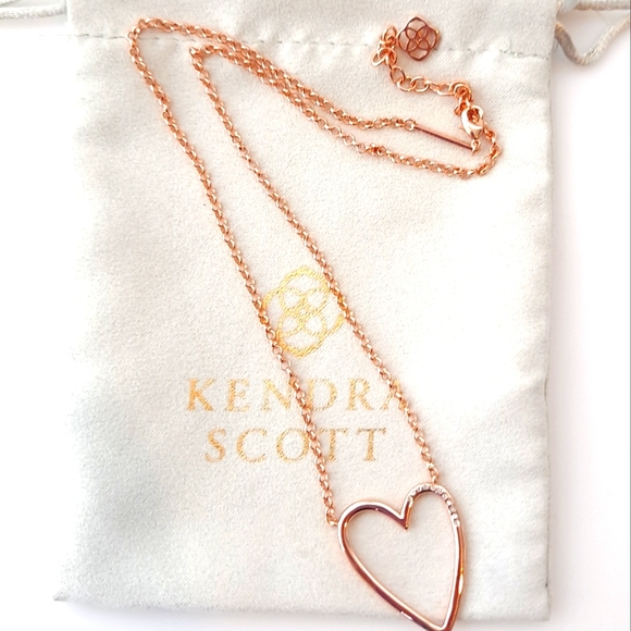 Kendra Scott Jewelry - Kendra Scott Ansley Necklace Heart Rose Gold NWT